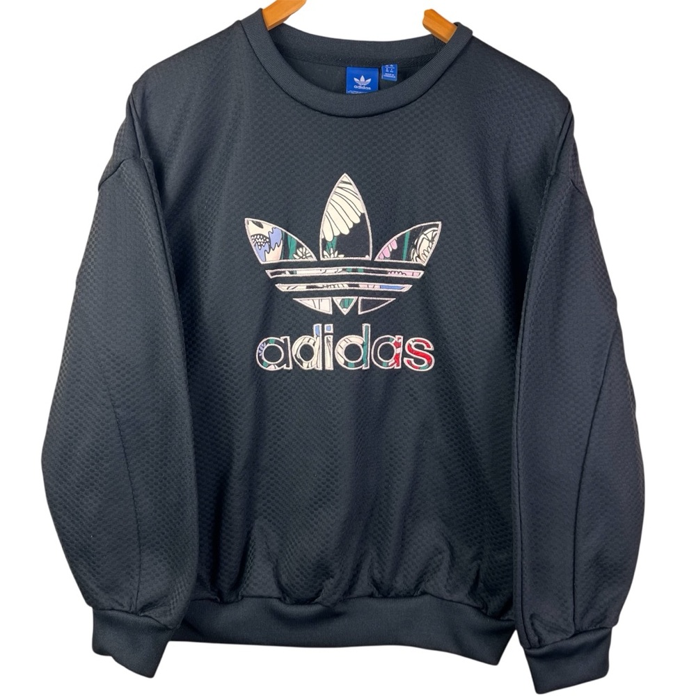 Adidas Originals Floral Farm Rio Crew Sweatshirt S Black Sweatshirt Supergirl